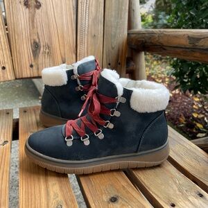 Bjorndal Everly Lace Up Boot Womens Size 8 Blue Side Zip